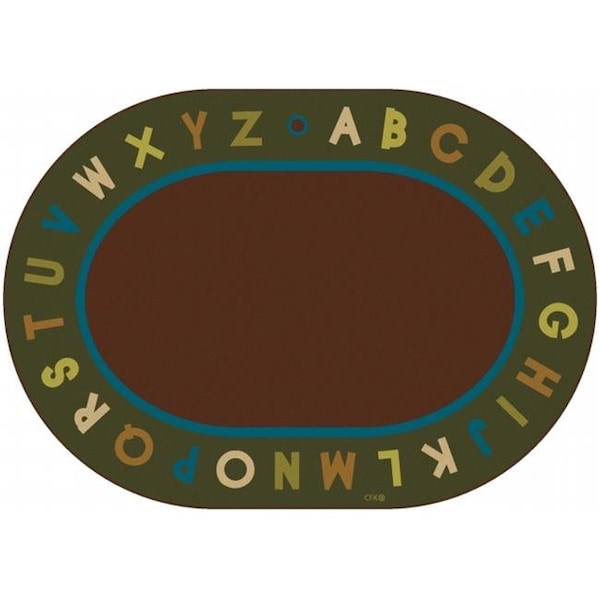 Carpets For Kids Carpets For Kids 10706 Alphabet Circletime - Nature 6 ft. x 9 ft. Oval Carpet 10706 - main